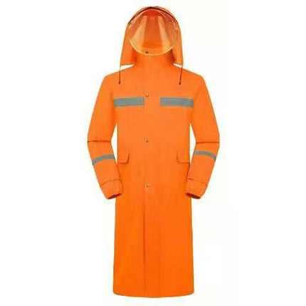 Men'S Raincoats  Waterproof Emergency Raincoat Poncho Men'S Long Hood Reflective Rain Jacket