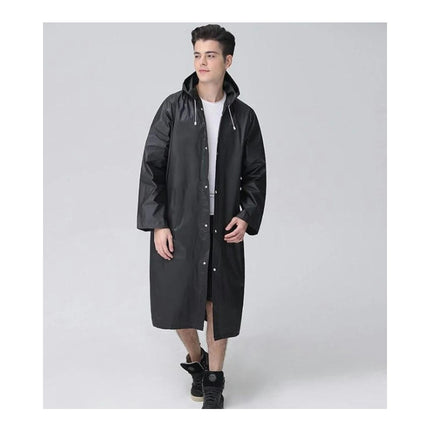 Men'S Raincoats  Waterproof Emergency Raincoat Poncho Men'S Long Hood Reflective Rain Jacket