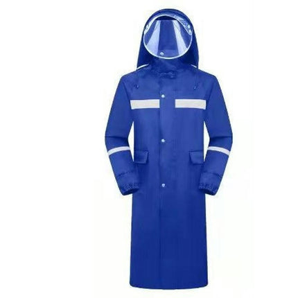 Men'S Raincoats  Waterproof Emergency Raincoat Poncho Men'S Long Hood Reflective Rain Jacket