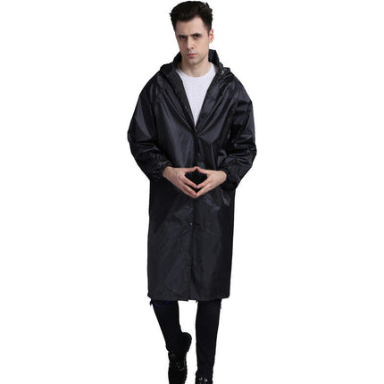 Mens Raincoats Waterproof Breathable Jacket Long Raincoat with Hood Outdoor Lightweight