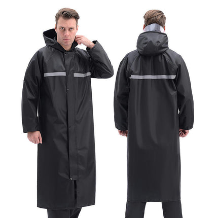 Mens Raincoats Waterproof Breathable Jacket Long Raincoat with Hood Outdoor Lightweight