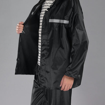 Men's Raincoats Waterproof Rain Jacket Reflective Raincoat And Rain Pants Outdoor Raincoat Suit