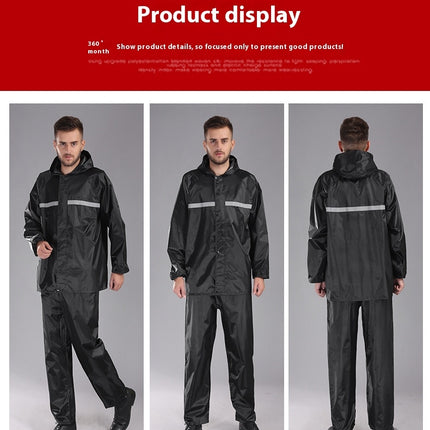 Men's Raincoats Waterproof Rain Jacket Reflective Raincoat And Rain Pants Outdoor Raincoat Suit