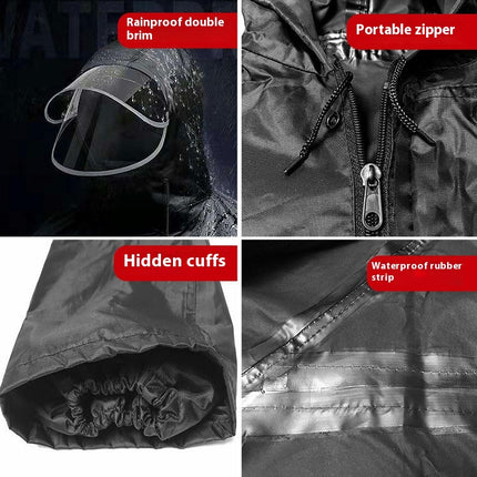 Men's Raincoats Waterproof Rain Jacket Reflective Raincoat And Rain Pants Outdoor Raincoat Suit