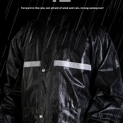 Men's Raincoats Lightweight Rain Jacket Reflective Raincoat and Rain Pants Outdoor Raincoat Suit