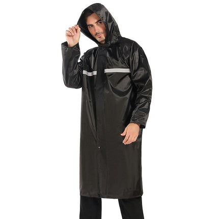 Men's Raincoats Lightweight Rain Jacket Reflective Rain Coat Outdoor Hiking Cycling Raincoat