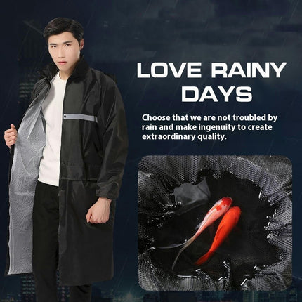 Men's Raincoats Lightweight Rain Jacket Reflective Rain Coat Outdoor Hiking Cycling Raincoat