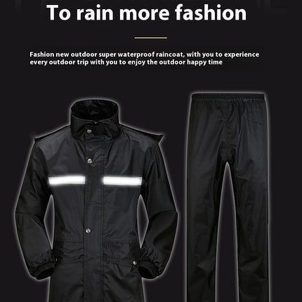 Raincoats Waterproof and Windproof Rain Jacket Reflective Raincoat and Rain Pants Outdoor Raincoat Suit