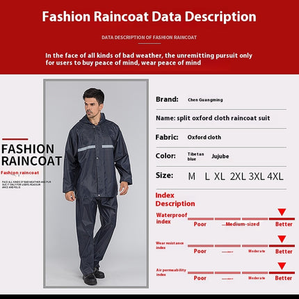 Reflective Raincoats Waterproof Rain Suits for Men Windproof Rain Jackets and Pants