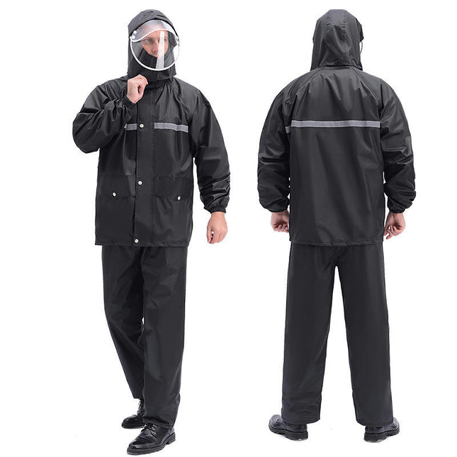 Rain Suit, Waterproof Raincoat Breathable Lightweight Raincoat and Rain Pants for Men