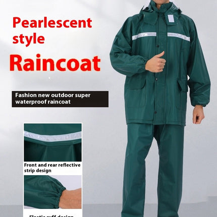 Raincoats Motorcycle Rain Suit Outdoor Reflective Waterproof Rain Jacket and Pants for Cycling