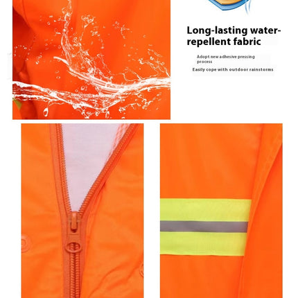 Long Hood Raincoat Safety Waterproof Rain Jacket Poncho for Men Women Outdoor Raincoats