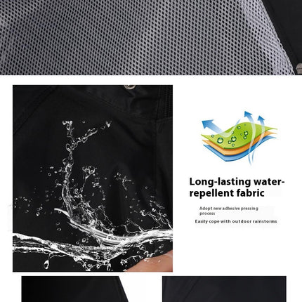 Reflective Raincoat Rain Suit for Men Women Lightweight Waterproof Raincoats Jackets and Pants-A