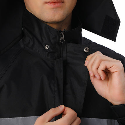 Reflective Raincoat Rain Suit for Men Women Lightweight Waterproof Raincoats Jackets and Pants-A