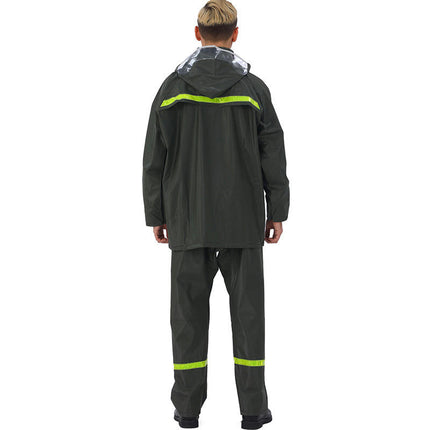 Men's Raincoats Raincoat and Rain Pants Suit Outdoor Reflective Waterproof Rain Jacket for Cycling