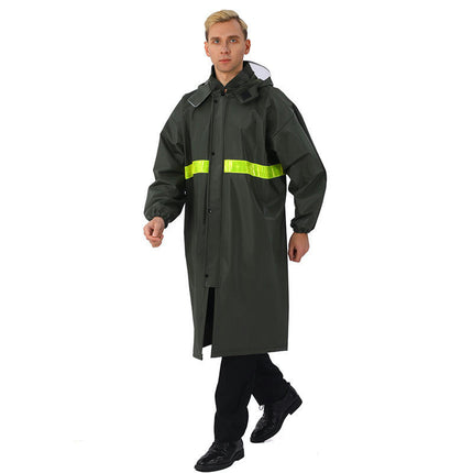 Men's Raincoats Long Raincoat poncho Outdoor Reflective Waterproof Rain Jacket for Cycling