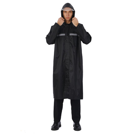 Men's Long Raincoat Hooded Rain Poncho Waterproof Poncho Lightweight Unisex Raincoat for Outdoor