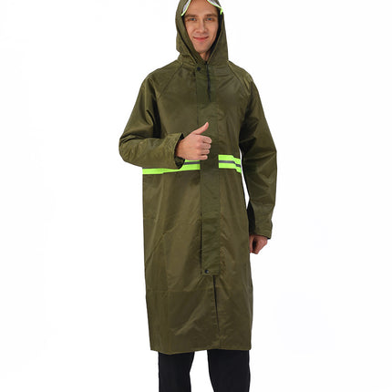 Men's Long Raincoat Hooded Rain Poncho Waterproof Poncho Lightweight Unisex Raincoat for Outdoor