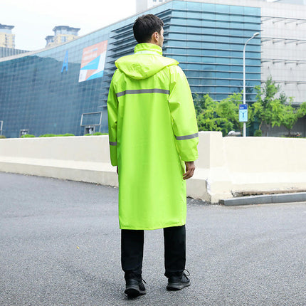 Raincoat Waterproof Men's Long Rain Jacket Lightweight Reflective Outdoor Poncho