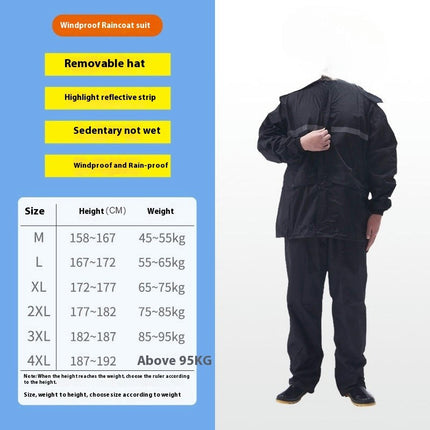 Rain Suit for Men and Women, Waterproof Motorcycle Raincoat with Reflective Rain Jacket and Rain Pants