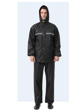 Rain Suit for Men and Women, Waterproof Motorcycle Raincoat with Reflective Rain Jacket and Rain Pants