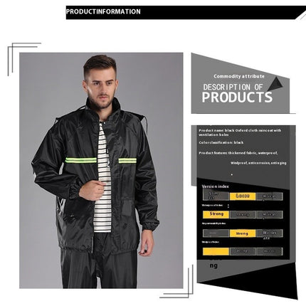 Ultra-Lite Rain Suit for Men Waterproof Protective Rain Coat with Pants 2 Pieces Rain Raincoat