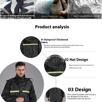 Ultra-Lite Rain Suit for Men Waterproof Protective Rain Coat with Pants 2 Pieces Rain Raincoat