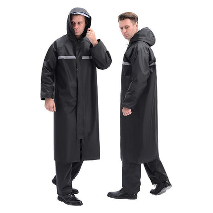 Men's Raincoats Men'S Long Hooded Safety Rain Jacket Waterproof Emergency Raincoat Poncho