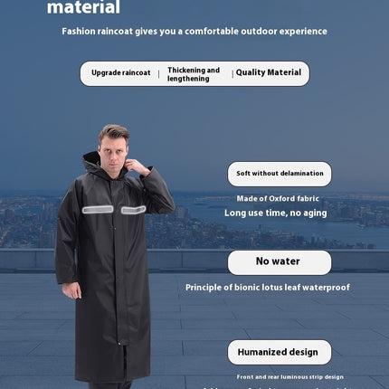 Men's Raincoats Men'S Long Hooded Safety Rain Jacket Waterproof Emergency Raincoat Poncho