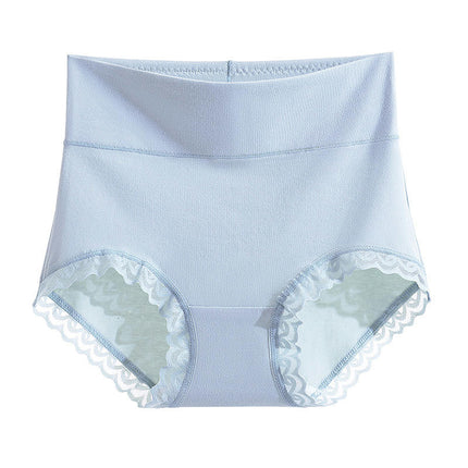 Women's Cotton High Waisted Lace Panties Sexy Full Coverage Panties 5 Pack