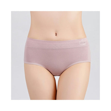 Women's Cotton Underwear Stretch Mid Waisted Briefs Ladies Panties 5 Pack