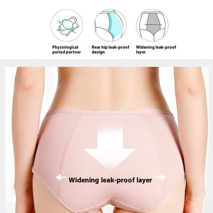 Women's Menstrual Period Briefs Soft Cotton Panties 3 Pack