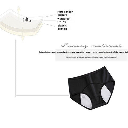 Women's Menstrual Period Briefs Soft Cotton Panties 3 Pack