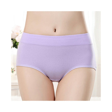 Women's Stretch Panties Ladies Mid Waisted Cotton Briefs 5 Pack