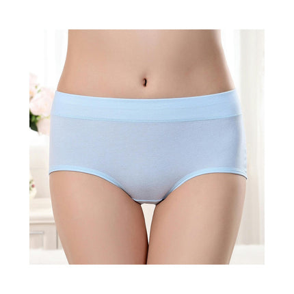 Women's Stretch Panties Ladies Mid Waisted Cotton Briefs 5 Pack