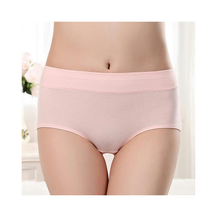 Women's Stretch Panties Ladies Mid Waisted Cotton Briefs 5 Pack