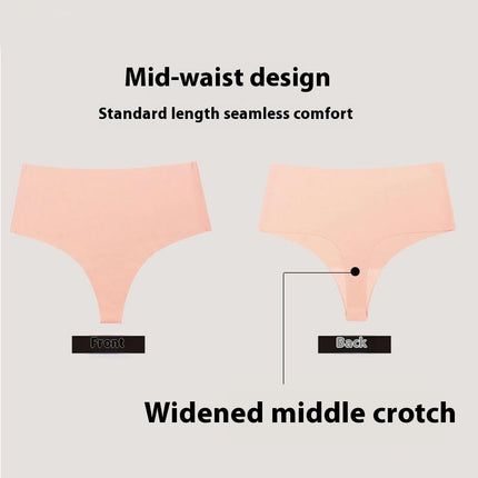 5 Pack Seamless Thongs for Women No Show Thongs Stretch Thong Panties