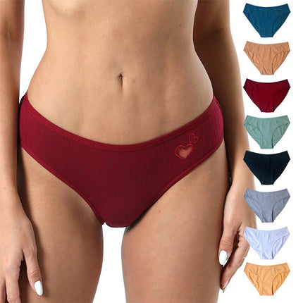 Women's Cotton Stretch Underwear Mid Waisted Briefs Panties 5 Pack