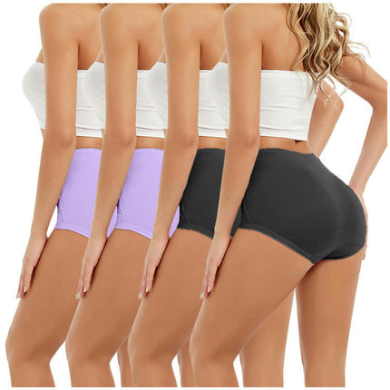 Womens High Waist Lace Bikini Panties Soft Stretch Briefs 4 Pack