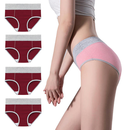 6 Pack Women's Cotton Hipster Panties High Waist Ladies Briefs