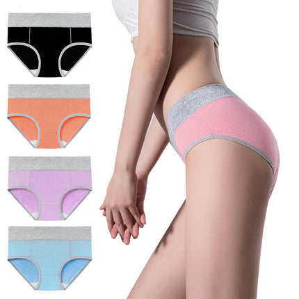 4 Pack Women's Cotton Hipster Panties Mid Waist Ladies Soft Briefs 1