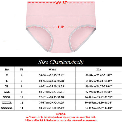 4 Pack Women's Cotton Hipster Panties Mid Waist Ladies Soft Briefs