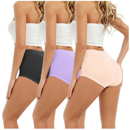 Women's Lace High Waist Bikini Panties Soft Stretch Briefs 3 Pack