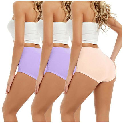 Women's Lace High Waist Bikini Panties Soft Stretch Briefs 3 Pack