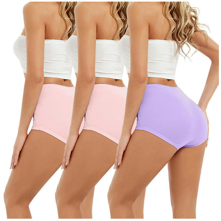 Women's Lace High Waist Bikini Panties Soft Stretch Briefs 3 Pack