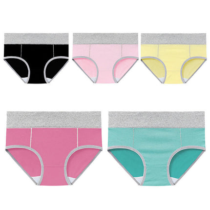 Womens Cotton Stretch Breathable Briefs Mid Rise Full Coverage Panties 5 Pack