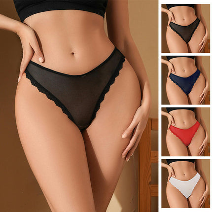 Women's Thong Lace Low Waist Panties Sexy G-String Seamless Underwear