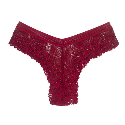 Thongs for Women - Stretchy Floral Lace Thong Underwear Panties