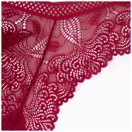 Thongs for Women - Stretchy Floral Lace Thong Underwear Panties