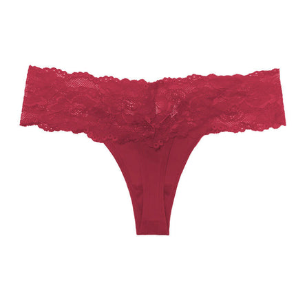 Women's Sexy Lace Thongs No Show Panties Bikini Underwear